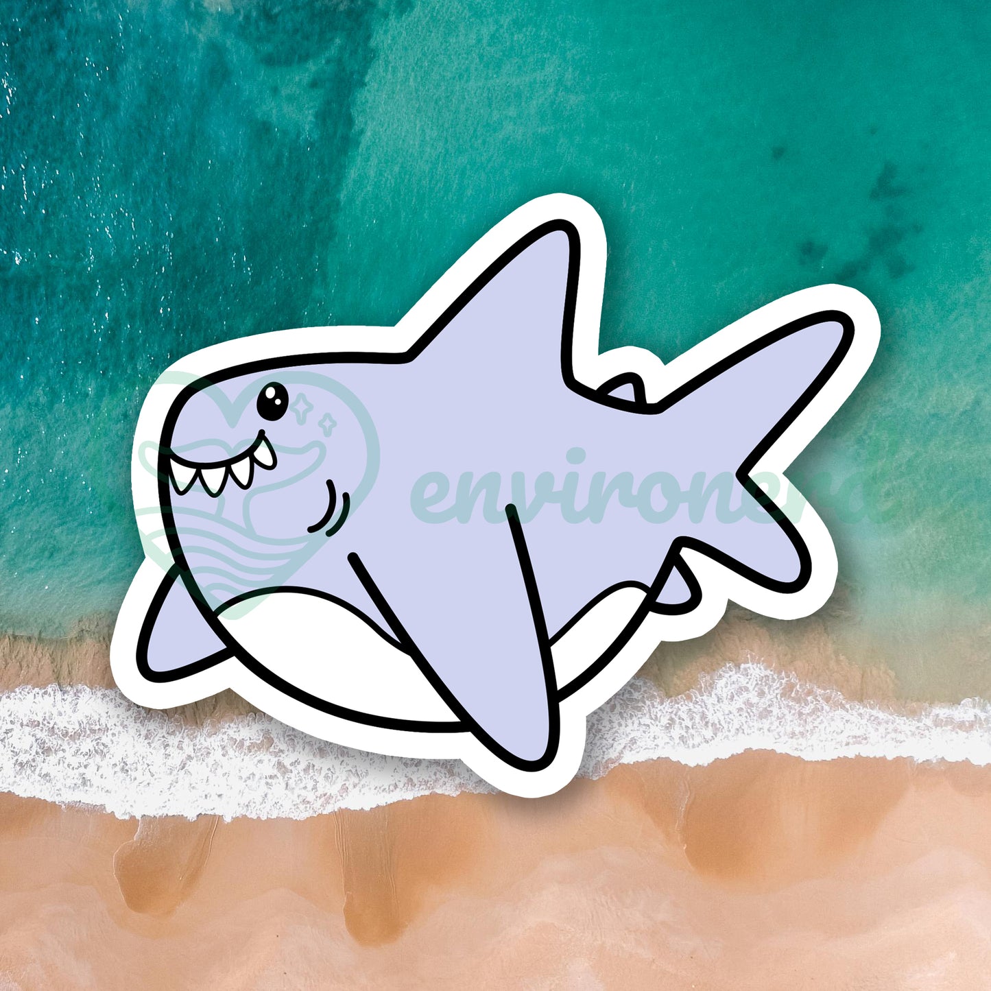 Great white shark sticker