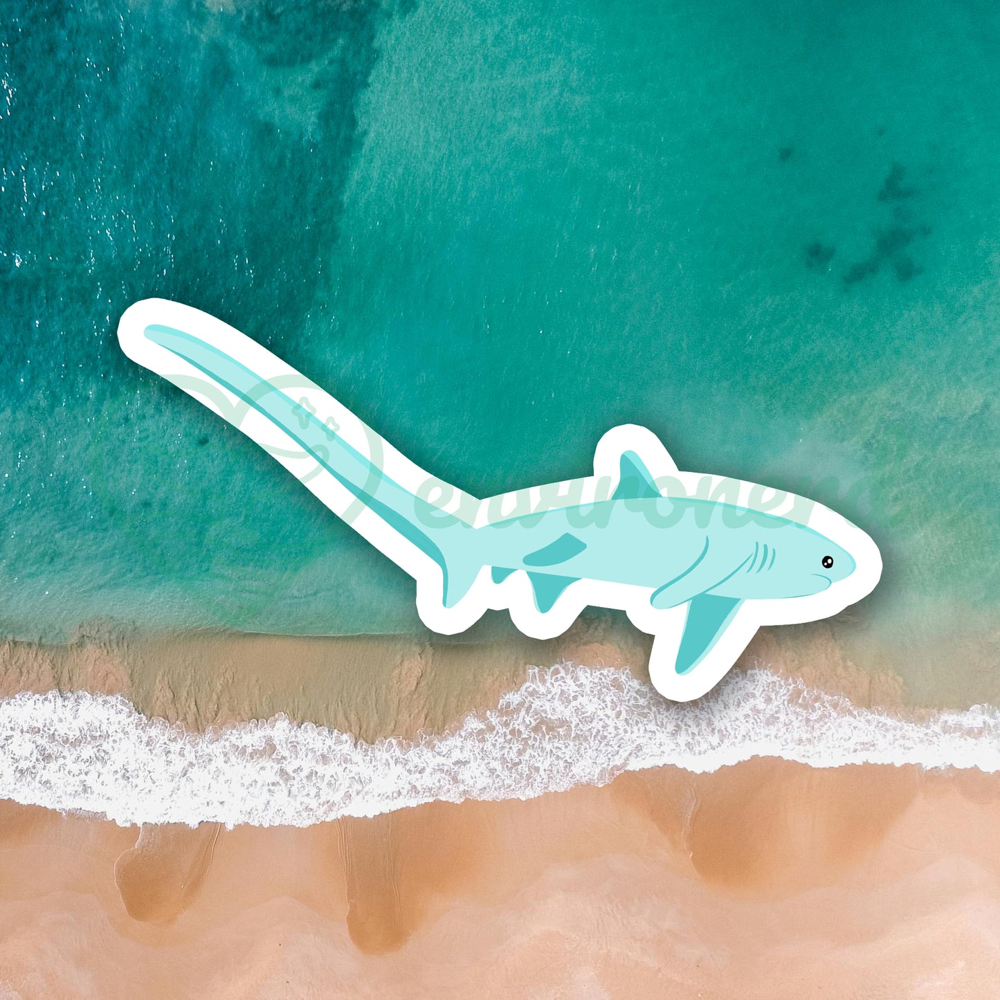 Thresher shark sticker