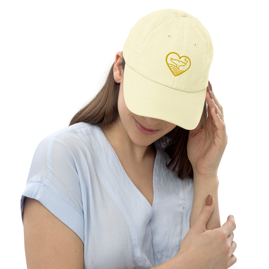 Pastel Yellow Environerd Logo Adult Baseball Hat